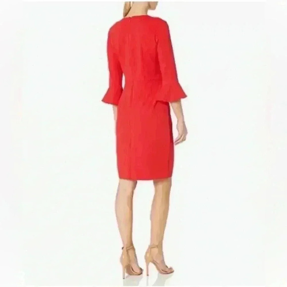 Donna Morgan Kendall Sheath Dress with 3/4 flutter sleeves - Size 10 🔥 - Picture 2 of 6